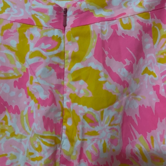 LILLY PULITZER Kir Royal Pink Yellow OOH LA LA LEVY Floral Tropical Skirt 4 - Picture 9 of 12